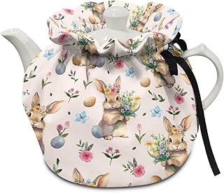 Bunny Tea Cosy Easter Decor Tea Pot Dust Cover Insulation Breakfast Pot Cover Keep Warm Teapot Cozies for Hotel Tea Party Restaurant for Mom Friens Wife