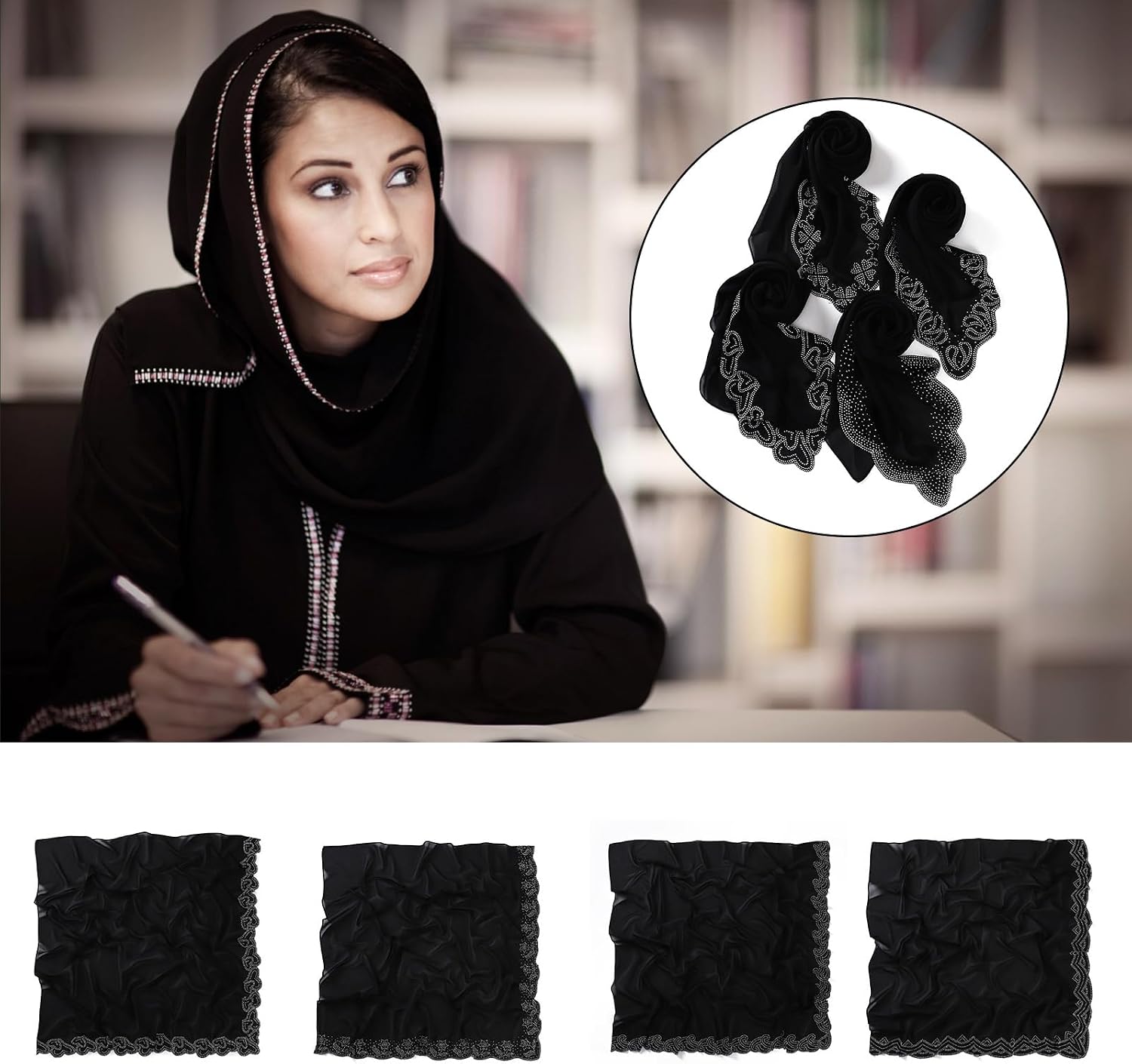 Hijab Headscarf Versatile And Trendy For Daily Outfits Outdoor Activities Black Hijab Scarf Shawl African And Indian Arab