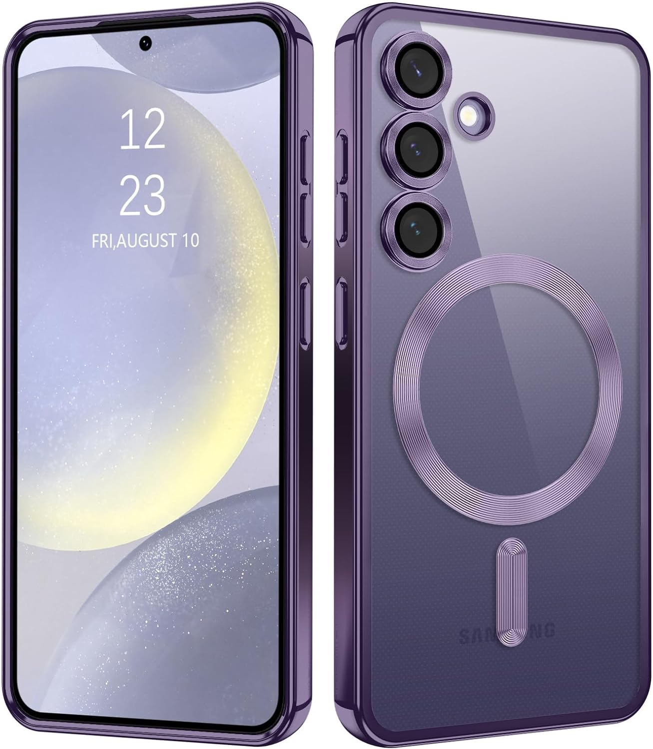 VONZEE Clear Logo Electroplating Transparent Case for Samsung S24 Plus 5G, [Support for MagSafe Charger] Electroplate Magnetic TPU Cover, Individual Camera Protection for Each Lens - Deep Purple (B0CZ6GDW4W) Amazon Price History, Amazon Price Tracker