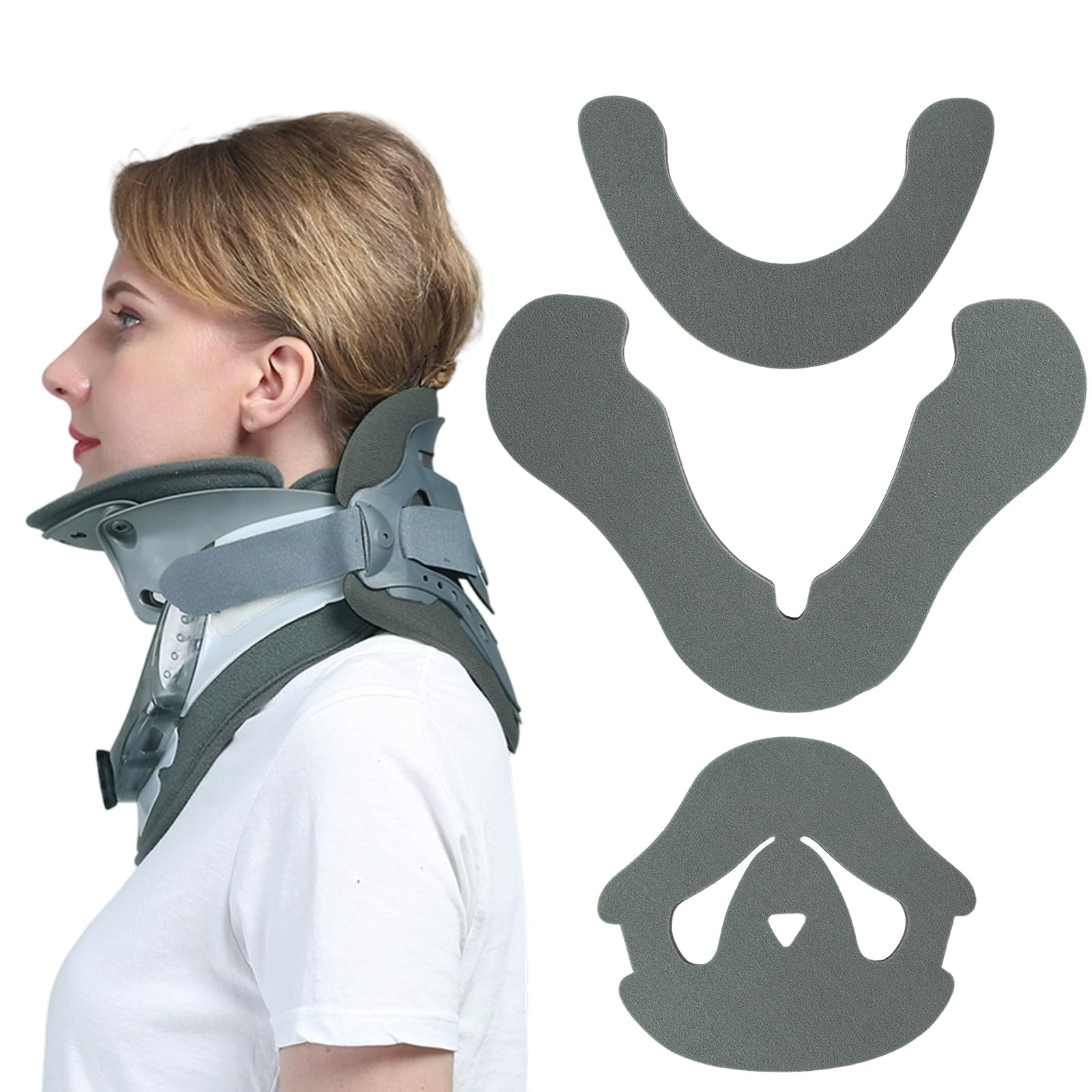 1 set di cuscinetti di ricambio per collare cervicale Aspen Vista, cuscinetti di ricambio per collare medico, imbottitura per la cura post-operatoria ortopedica, taglia unica