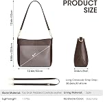 Kattee Genuine Leather Crossbody Bags for Women Hobo Bag with Two Straps | Top Grain Cowhide Leather Crossbody Purses, Shoulder Bag with Adjustable Strap