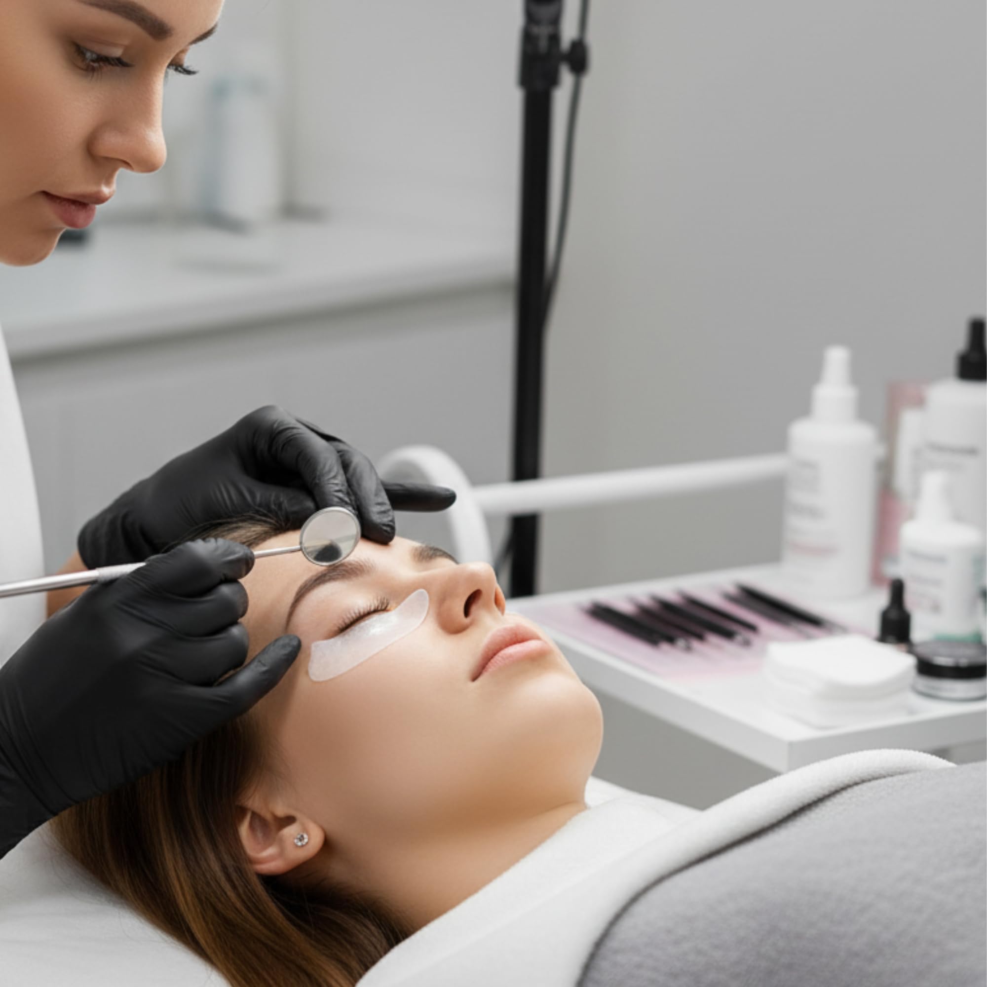 Espejo dental de acero inoxidable para dentista, boca y extensión de pestañas