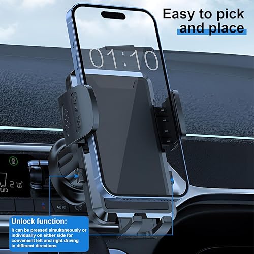 Miniatura 5 de BESULEN Soporte de teléfono para automóvil, soporte de teléfono celular con ventilación de aire, soporte de teléfono celular manos libres, soporte