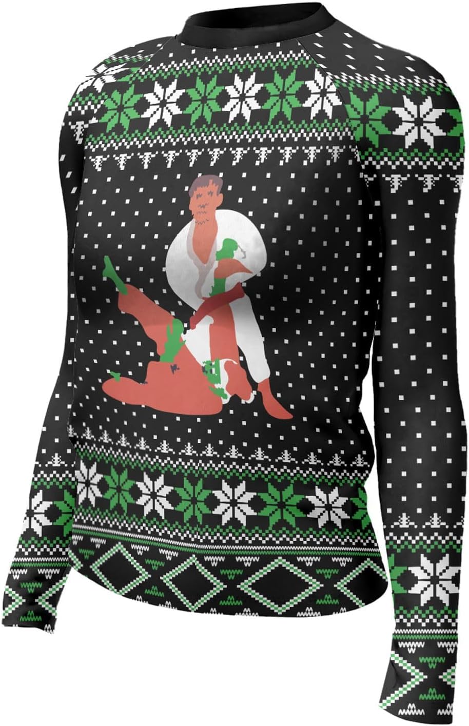 Christmas Compression Shirts Woman 4-Way Stretch Construction Healing Hands Underscrub Long Sleeve