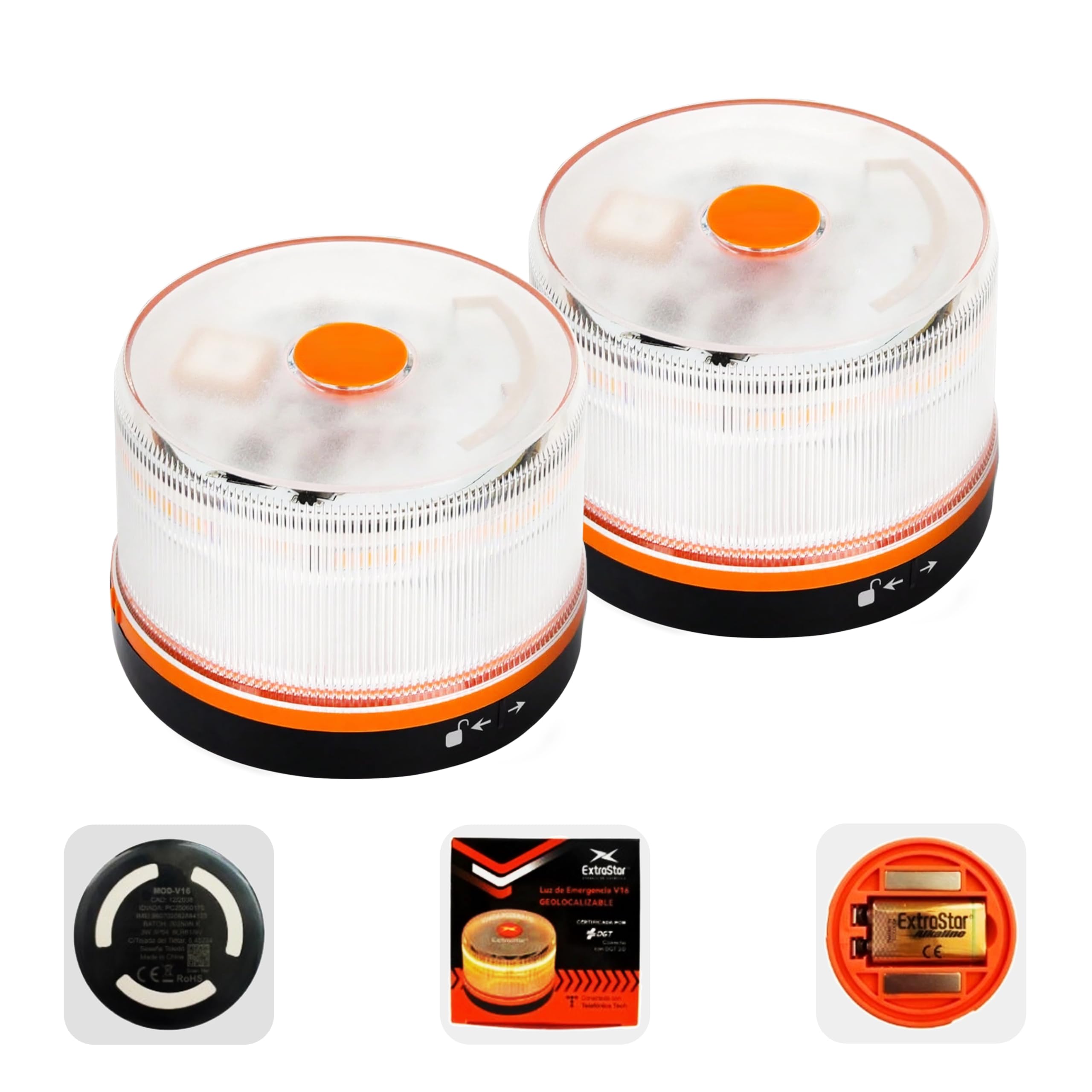 Baliza V16 EXTRASTAR: Seguridad DGT con Geolocalización