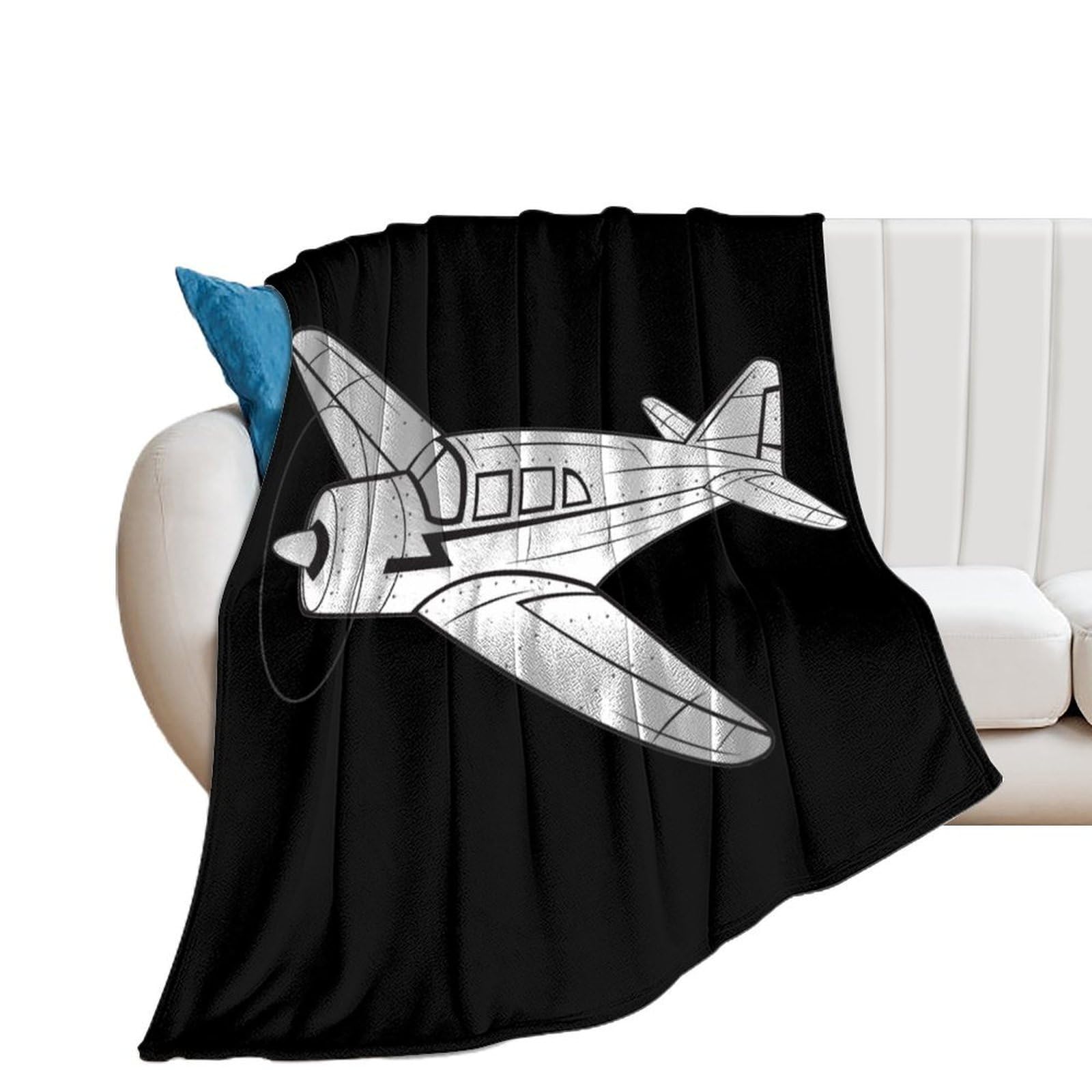 Nclqvjxzkhw Men's Style Airplane Flannel Blanket Soft Throw Blankets Bed Couch Sofa Travel