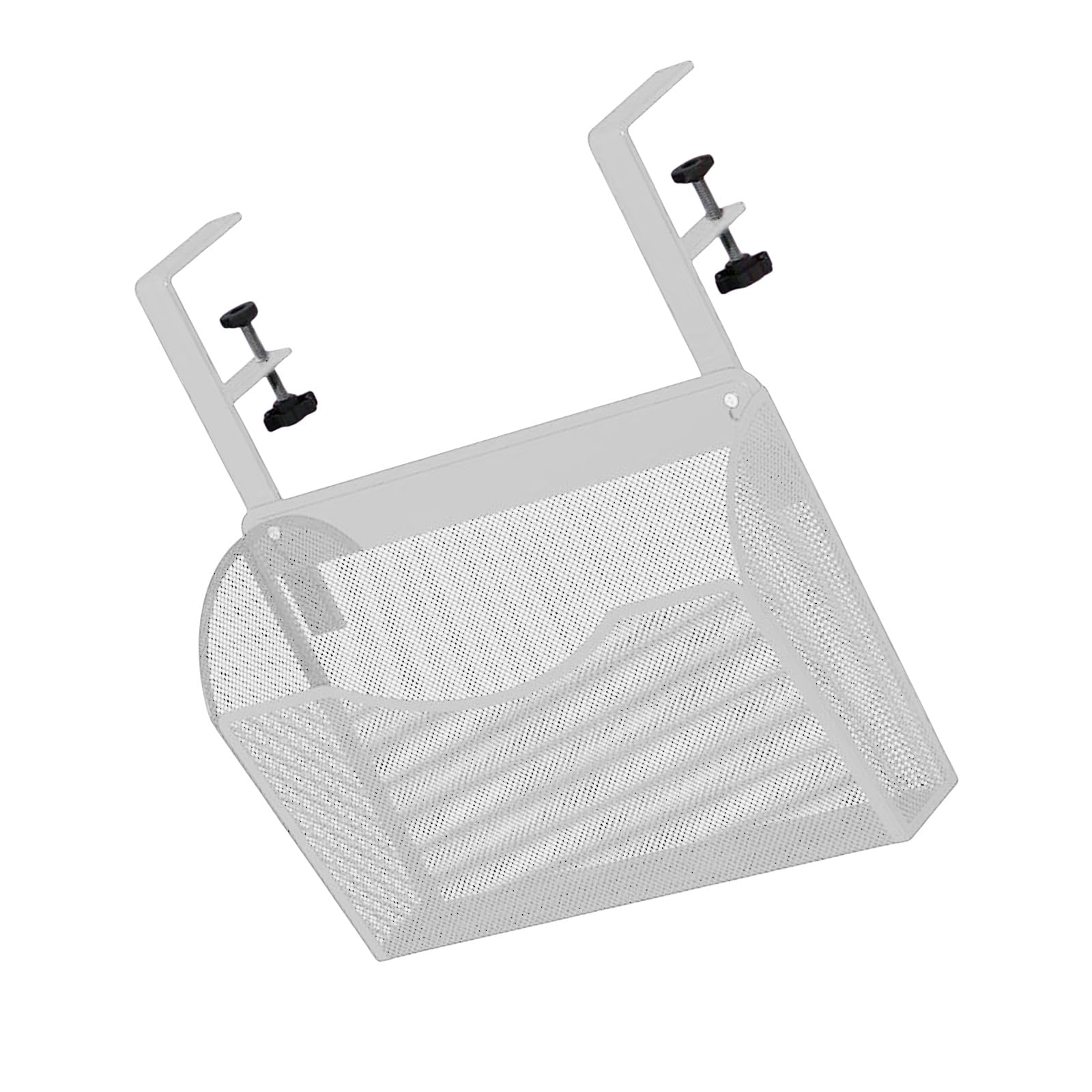 YWLUUOO Effective Hanging Desk Basket Spacious Desk Under Rack Basket Hanging Rack for Organizing Supplies Sturdy Carbon Steel Materials