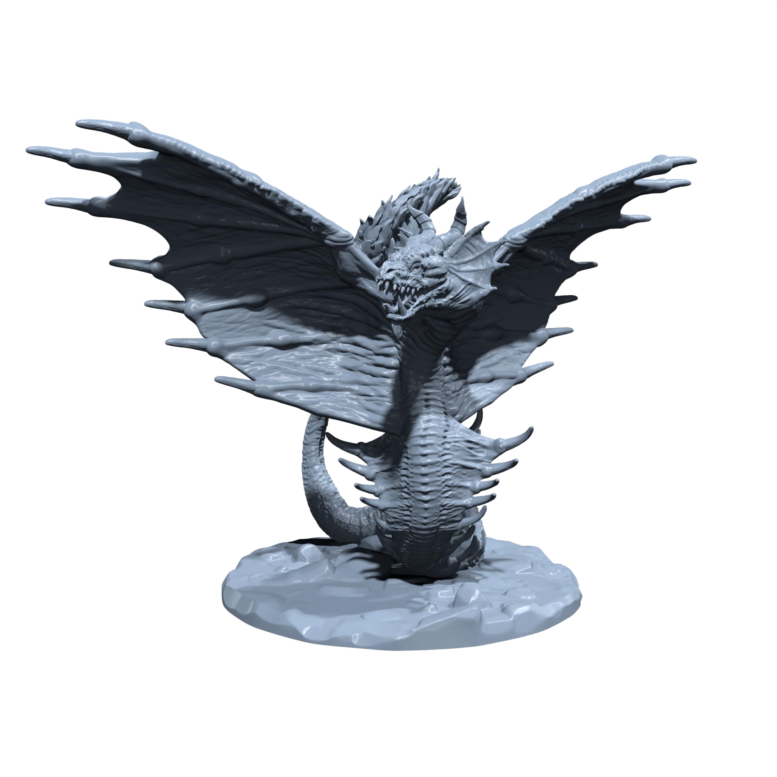 Serpis The Skyfang | Harpy Serpent | Monstrosity Miniature for Tabletop Games Like D&D 5e and TTRPG War Gaming Huge, Gray, 02H005.2-2