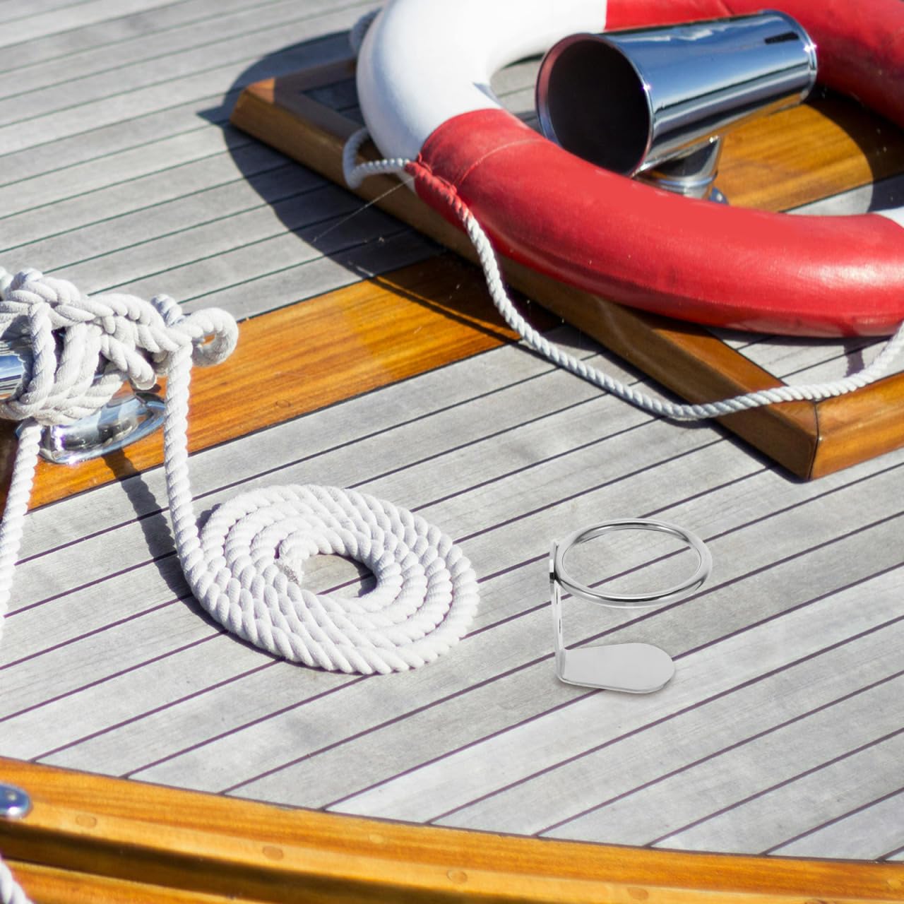 BESTonZON Supporto da parete in acciaio inox per barche yacht Rv resistente alla corrosione Robusto bicchiere portabottiglie