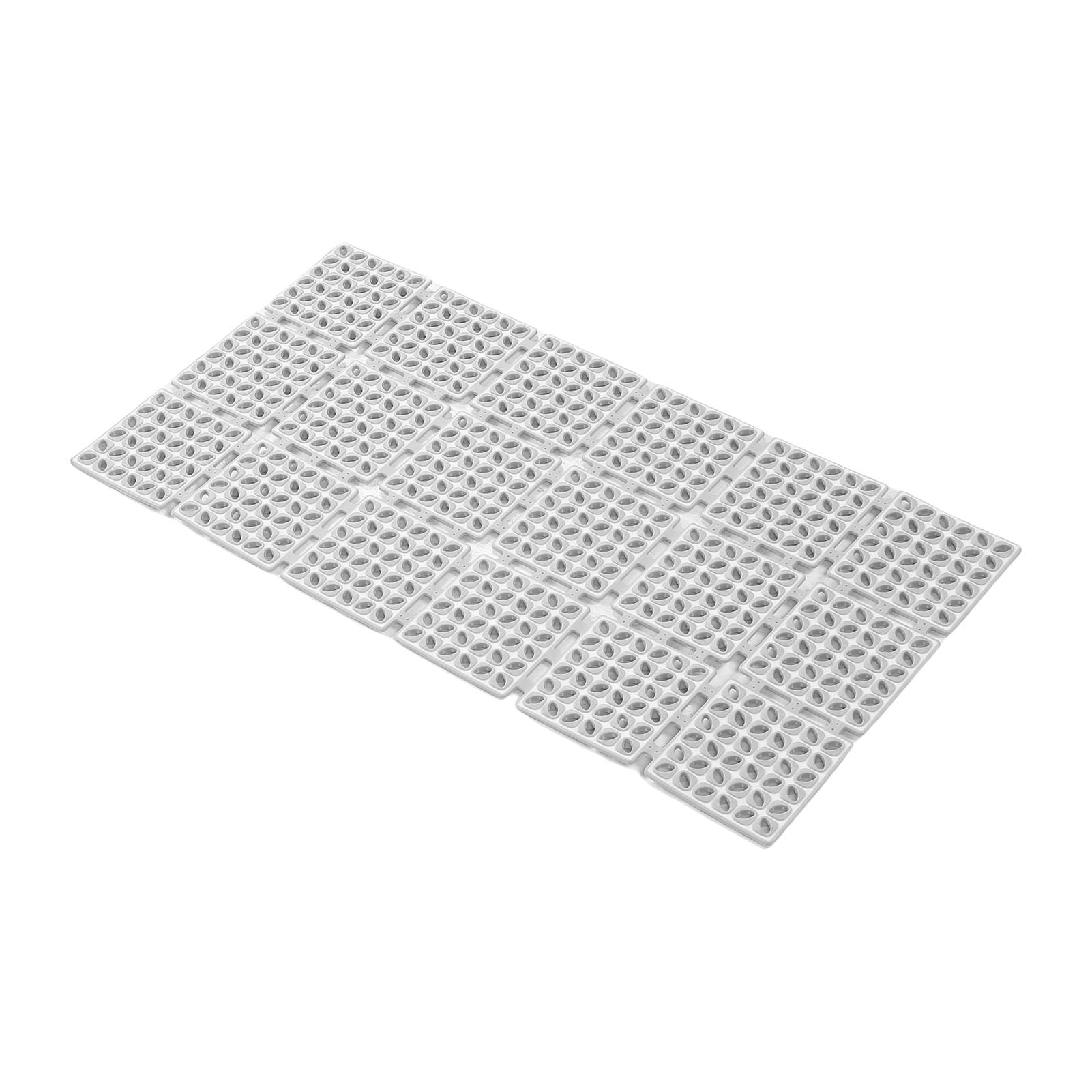 Fyearfly Tappetino bagno antiscivolo TPE 15,75x80 cm Tappetino bagno con fori di scarico Ventose per bagno Doccia Grigio Bianco Tappetino doccia antiscivolo Sicuro Morbido Durevole