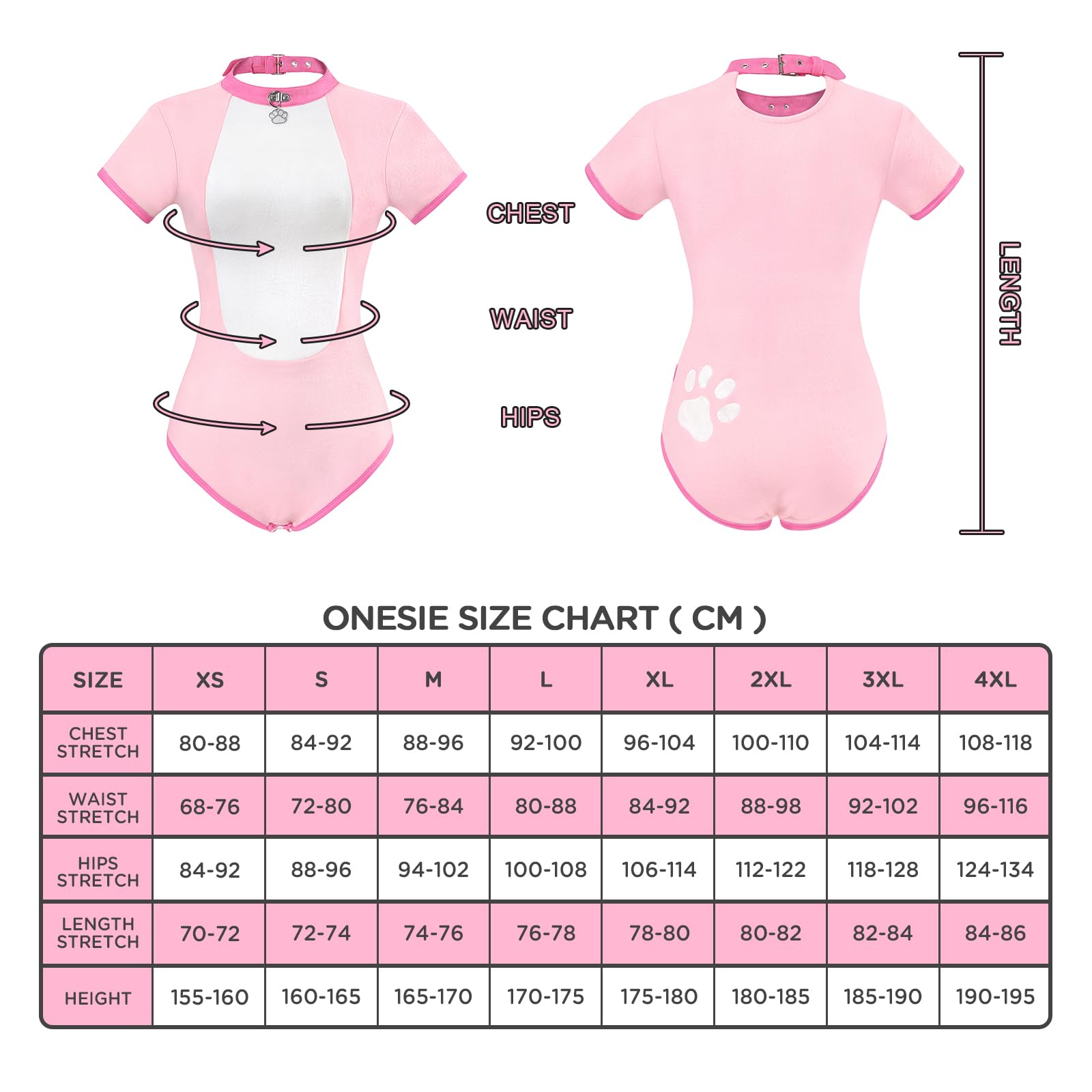 LittleForBig Bawełniany kombinezon z kołnierzykiem Onesie Piżama Body - Pretty Pet Onesie