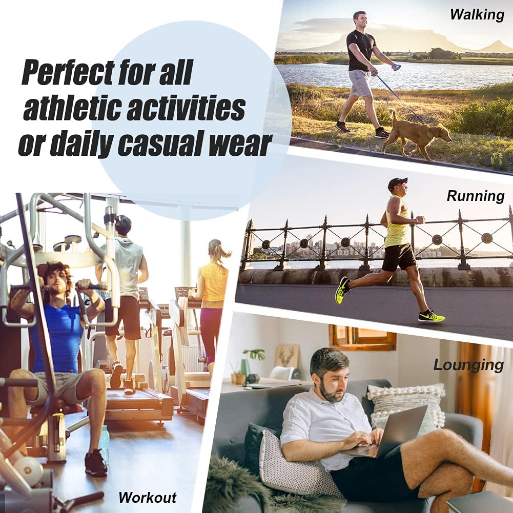 maamgic Mens Athletic Gym Shorts 5/7" Elastic Waist Casual Pajama Pocket Jogger Men Workout Short Pants - Image 6