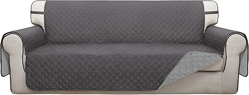 ISSUNTEX Funda de sofá doble protección 100 % impermeable para sala de estar, fundas reversibles para sofá de 3 cojines, protector de muebles para