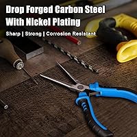 Vista 3 de COMOWARE Juego de alicates de 6 piezas, herramientas de precisión multifunción con aguja, puntas de corte y dobladas para electrónica, bricolaje