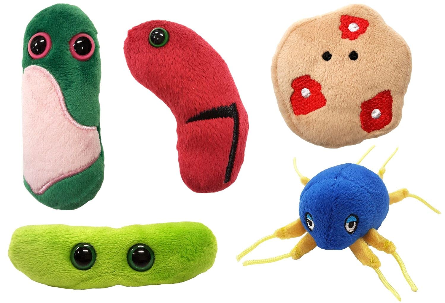 GIANT MICROBES Ancient Plagues 5-Pack - Learn About Plagues and Pandemics from Biblical Times with This Set of 5 Plush Fun Educational Gift for Friends, Students, Teachers, and History Fans