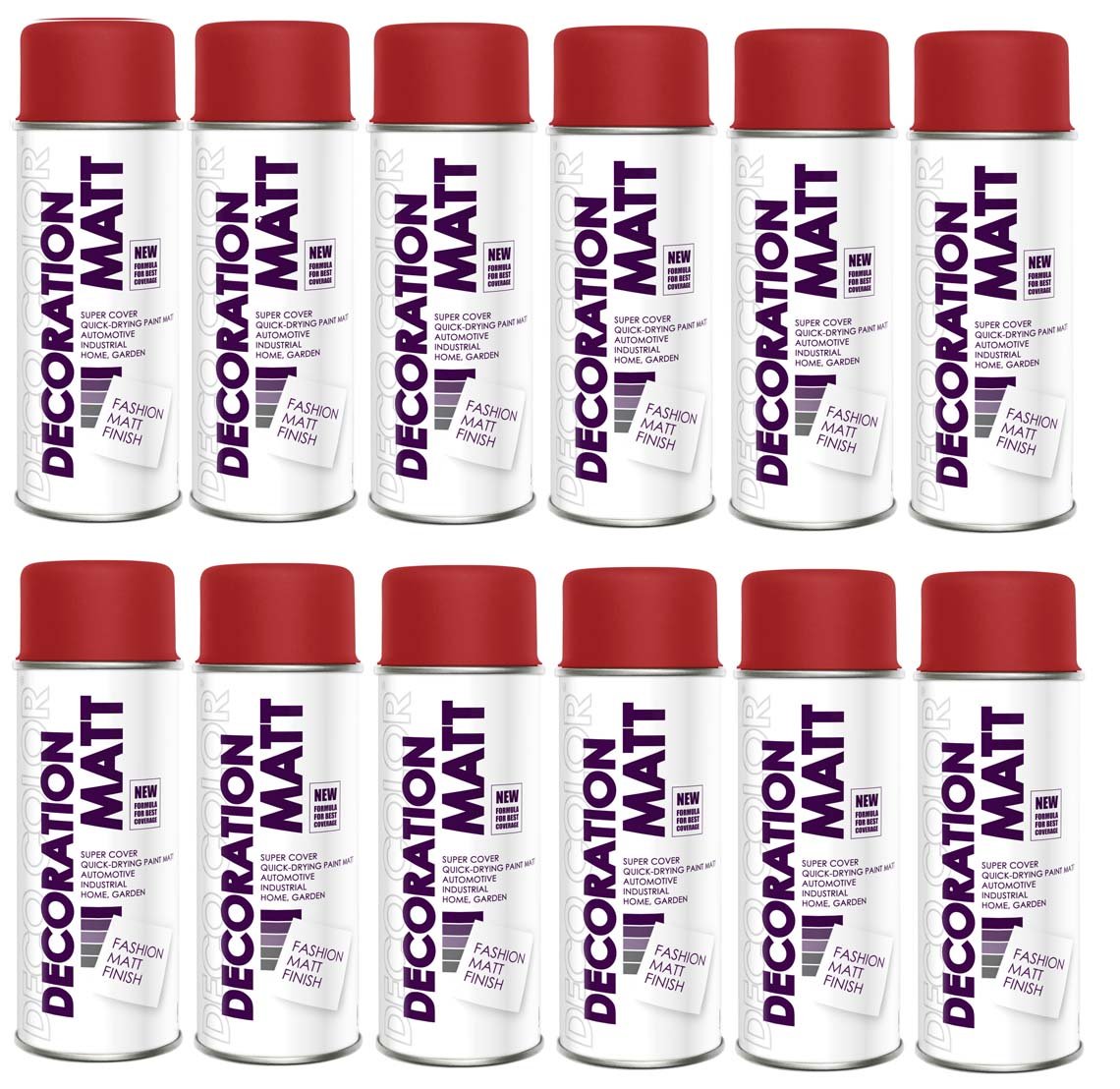 HQS Acryl-Lackspray RAL 3000 Feuerrot – Schnell Trocknend, Für Metall, Holz, Kunststoff