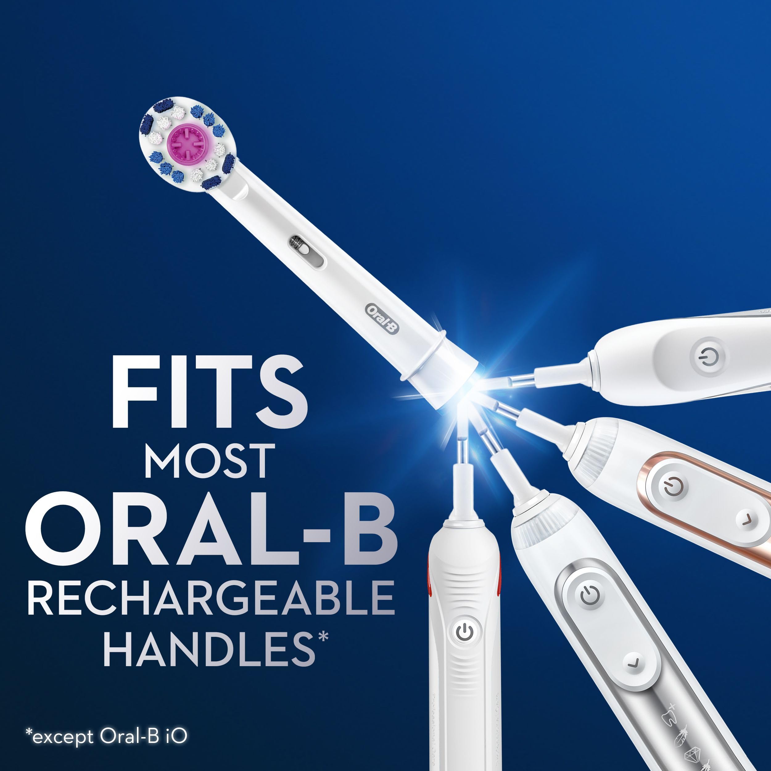 Oral-B Lot de 3 têtes de rechange pour brosse à dents électrique 3D Blanc