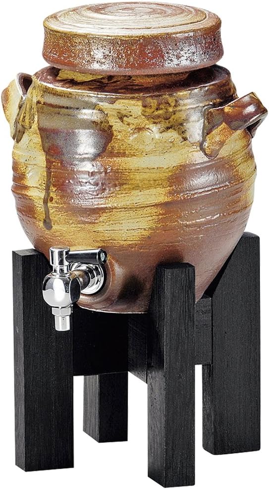 とこなめ焼 焼酎サーバー 金属バルブ付き｜陶器製熟成焼酎サーバー