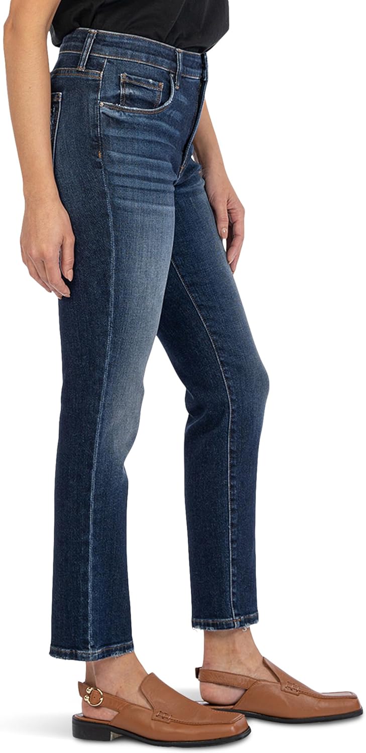 KUT from the Kloth Reese High-Rise Fab Ab Ankle Straight Jeans in Enchantment - Image 2