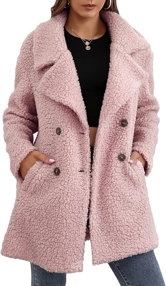 Women Loose Faux Fur Coat Double 