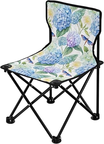 Outdoor Folding Hydrangeas Butterfly Camping Chairs for Adults Portable Camping Chair Lightweight Lawn Chair 202a5208