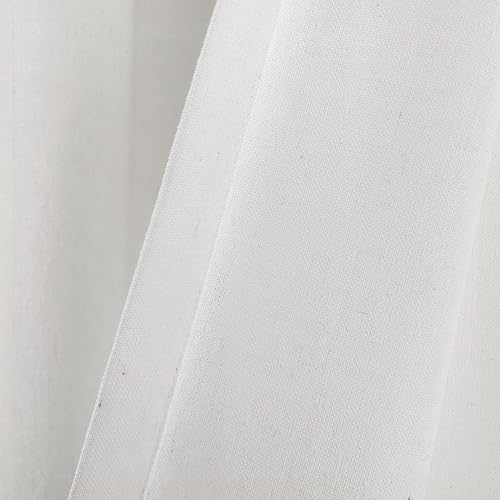 Miniatura 2 de Lush Decor Panel de cortina de ventana de lino sintético con ojales (panel individual), 84 pulgadas de largo x 40 pulgadas de ancho, azul marino y