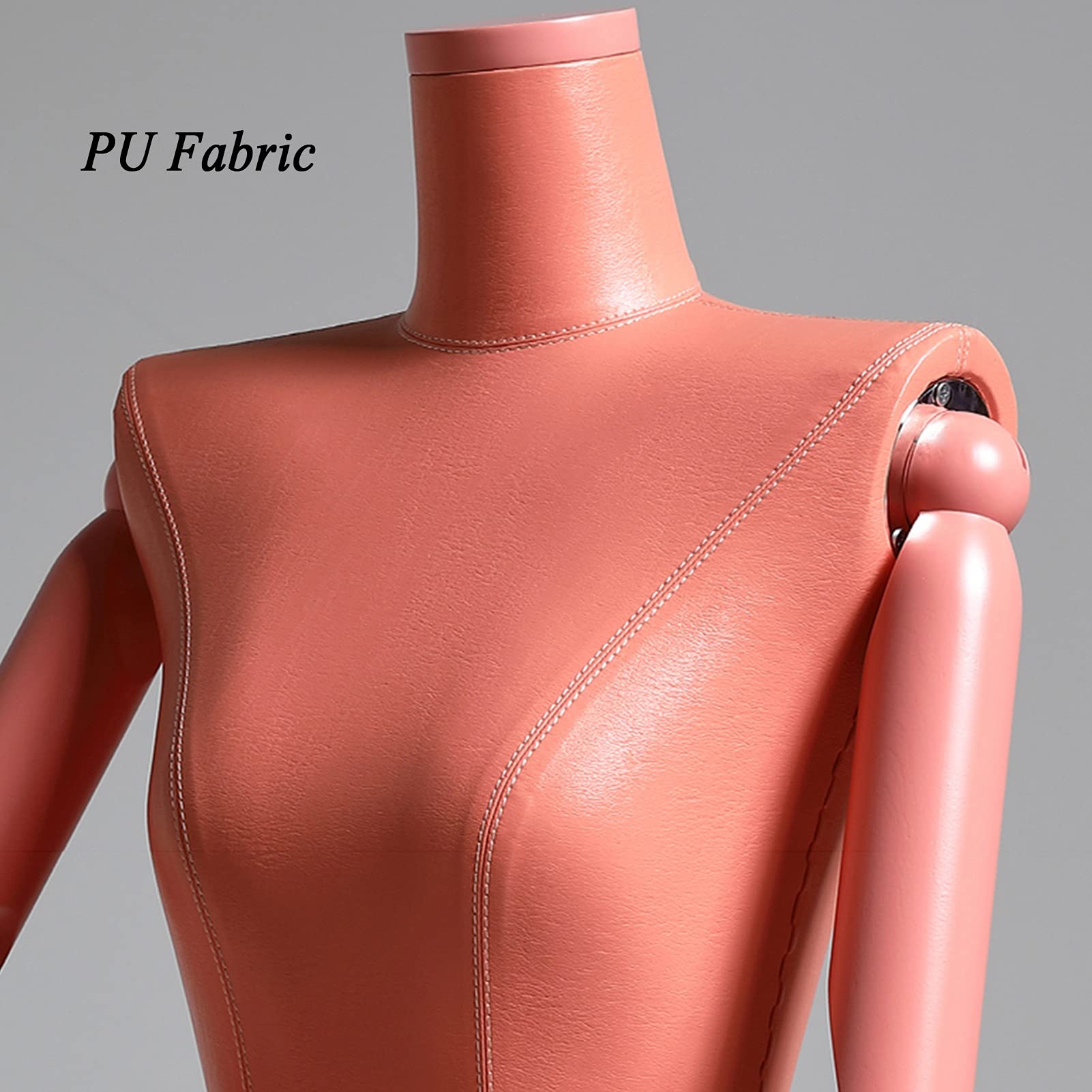 Amazon.co.jp: 女性マネキントルソーボディ、アームとメタルベース付き