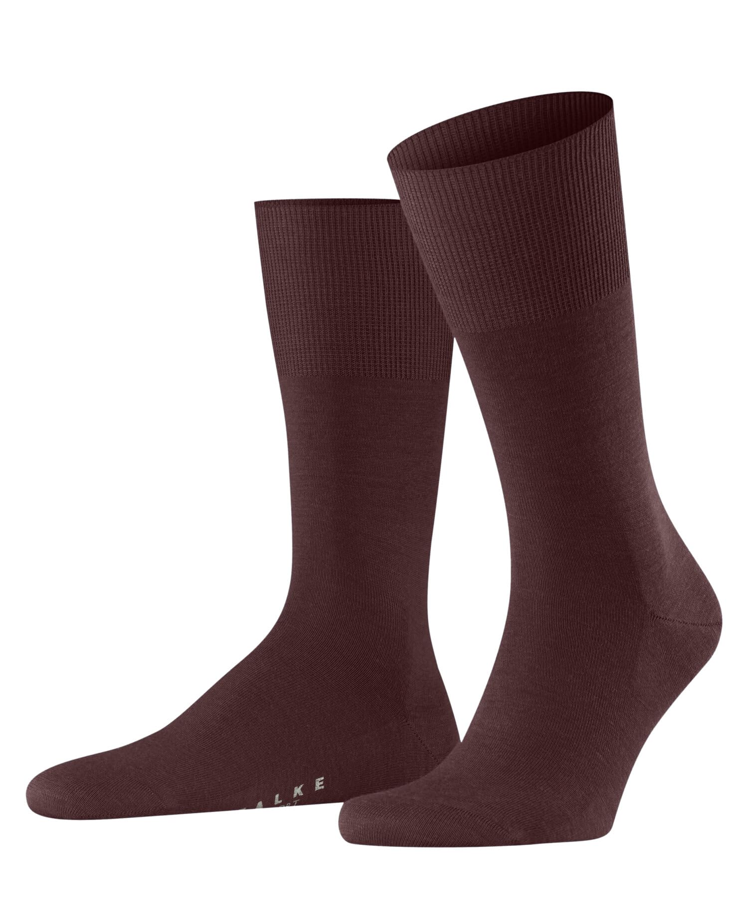 FALKE Men's Airport M So Wool Cotton Plain 1 Pair Socks, Brown Cayenne 5950, 8.5-9.5