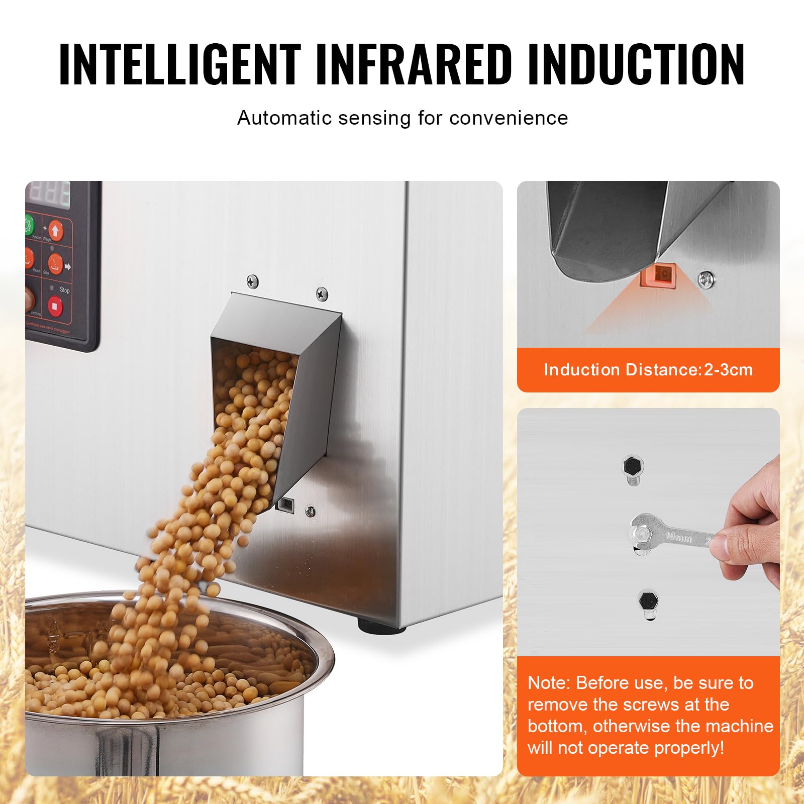 VEVOR Máquina automática de envasado de partículas, 1-100 g, Máquina envasadora de llenado de bolsitas de polvo multifunción, Llenado para semillas de té, granos, harina, frijoles, purpurina