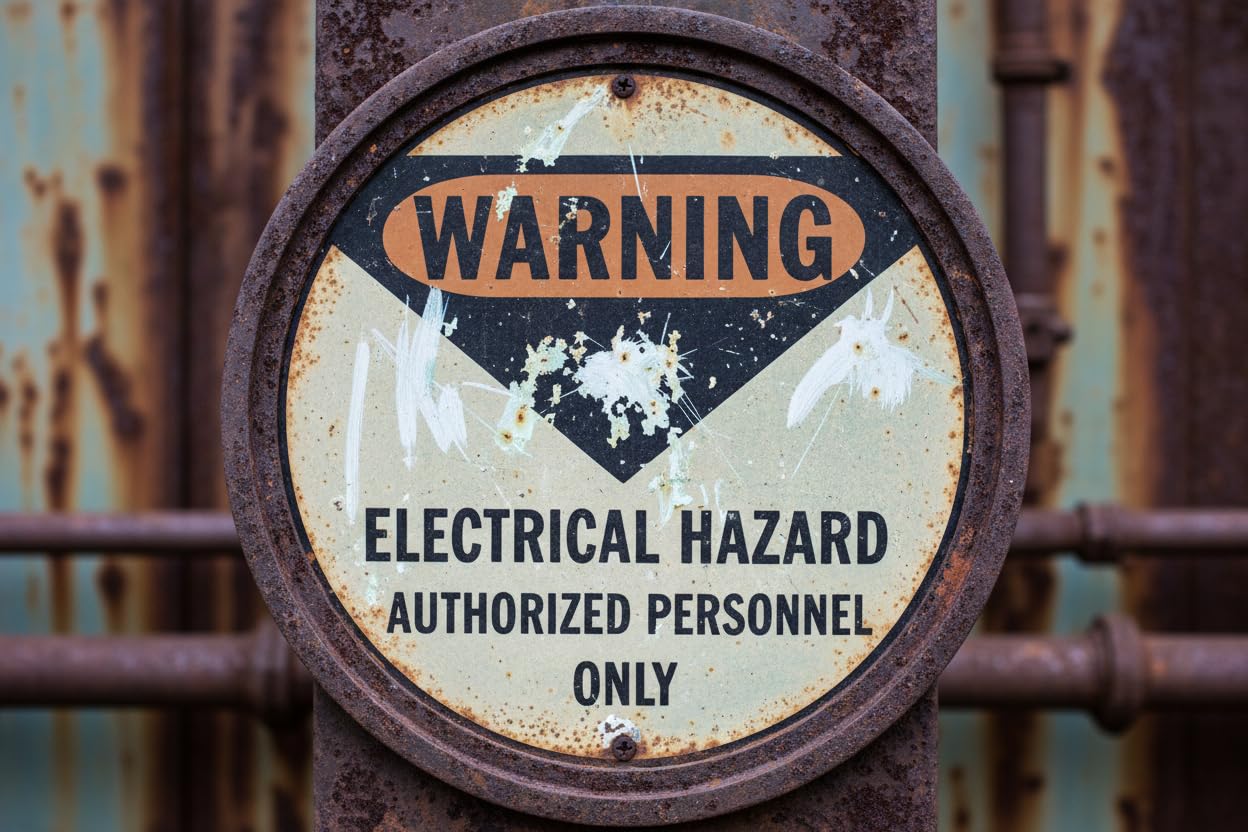 Wall Decor Osha Warning Sign: Electrical Hazard, Auth Only Metal Sign 8x12Inch Clear Signage For S, Fences Vintage Signs Aluminum Plates Printed
