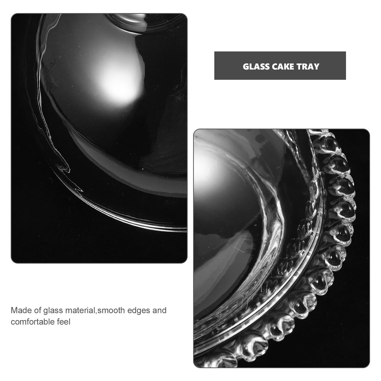 Bandeja de Cristal Diseño Multifuncional para Tartas Cúpula Transparente Mantiene los Alimentos Frescos y Seguros para Eventos y Reuniones