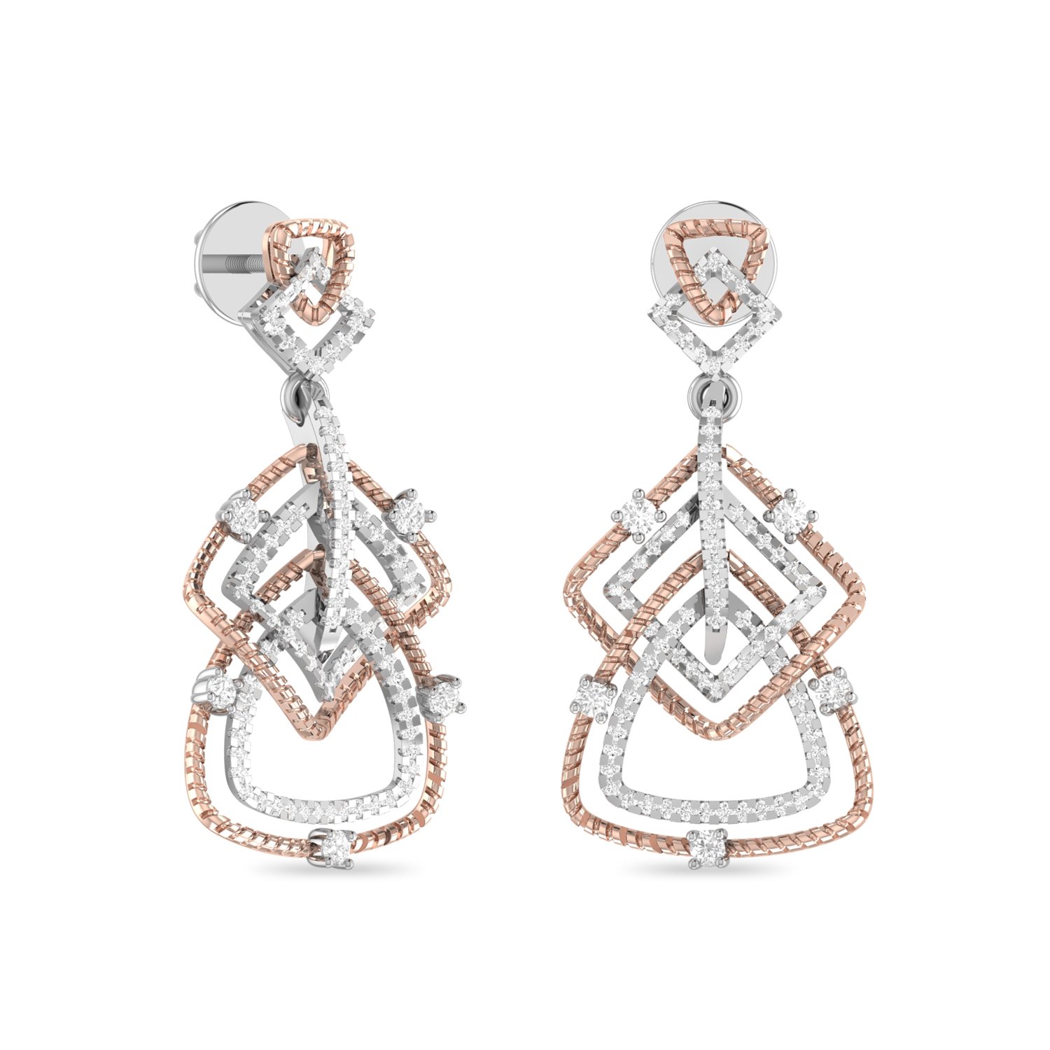 PC JewellerThe Stefano 18KT White Gold and Solitaire Stud Earrings for Women