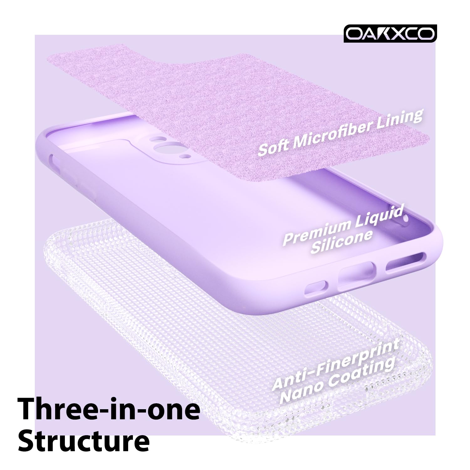 oakxco for iPhone 16 Pro Max Case Liquid Silicone, Soft Rubber Gel Elegant Aesthetic Basic Simple Cover, Cute Thin Slim TPU Matte Solid Color Plain Smooth Case for Women Girl, Light Pink — view 933