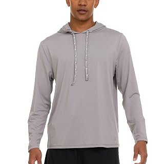 Champion Mens Sun Hoodie Long Sleeve, UPF 50 Sun Shirts for Men, Lightweight UV Protection Rash Guard, Fishing Swim Shirt - Amazon product rated Grade A