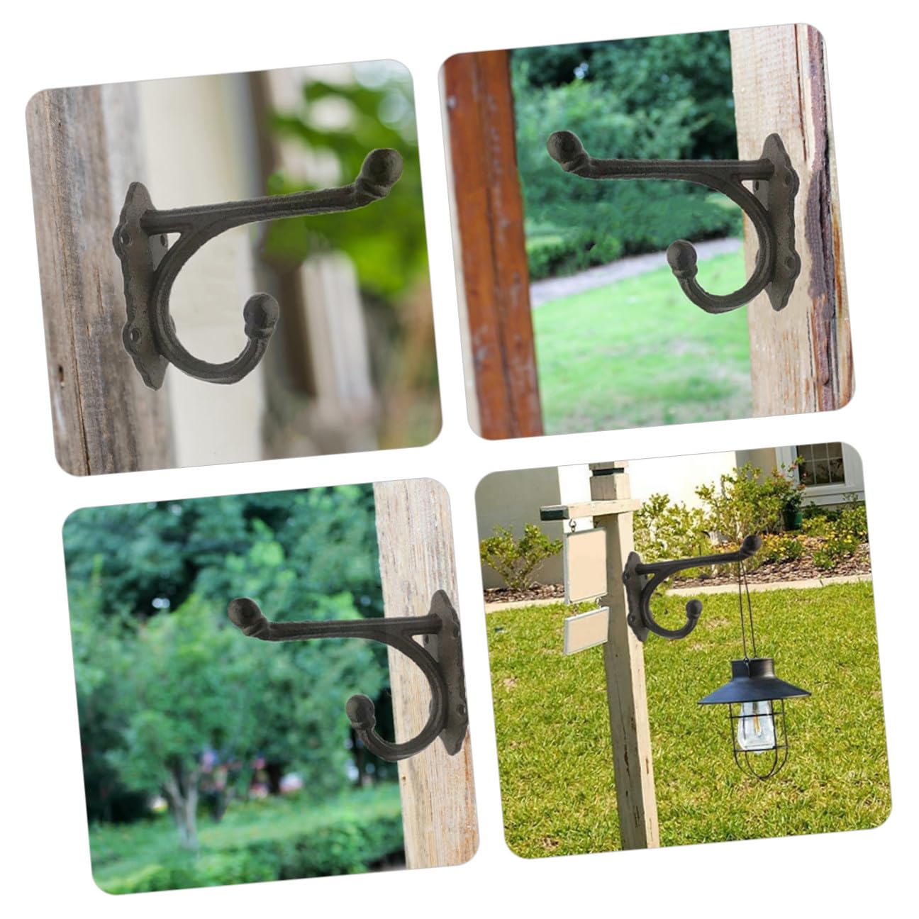 BESTYASH Ganci da Muro in Ghisa 2 Pezzi Vintage per Cappotti e Chiavi, Design Antico, Montaggio a Muro, per Cucina e Piccoli Spazi