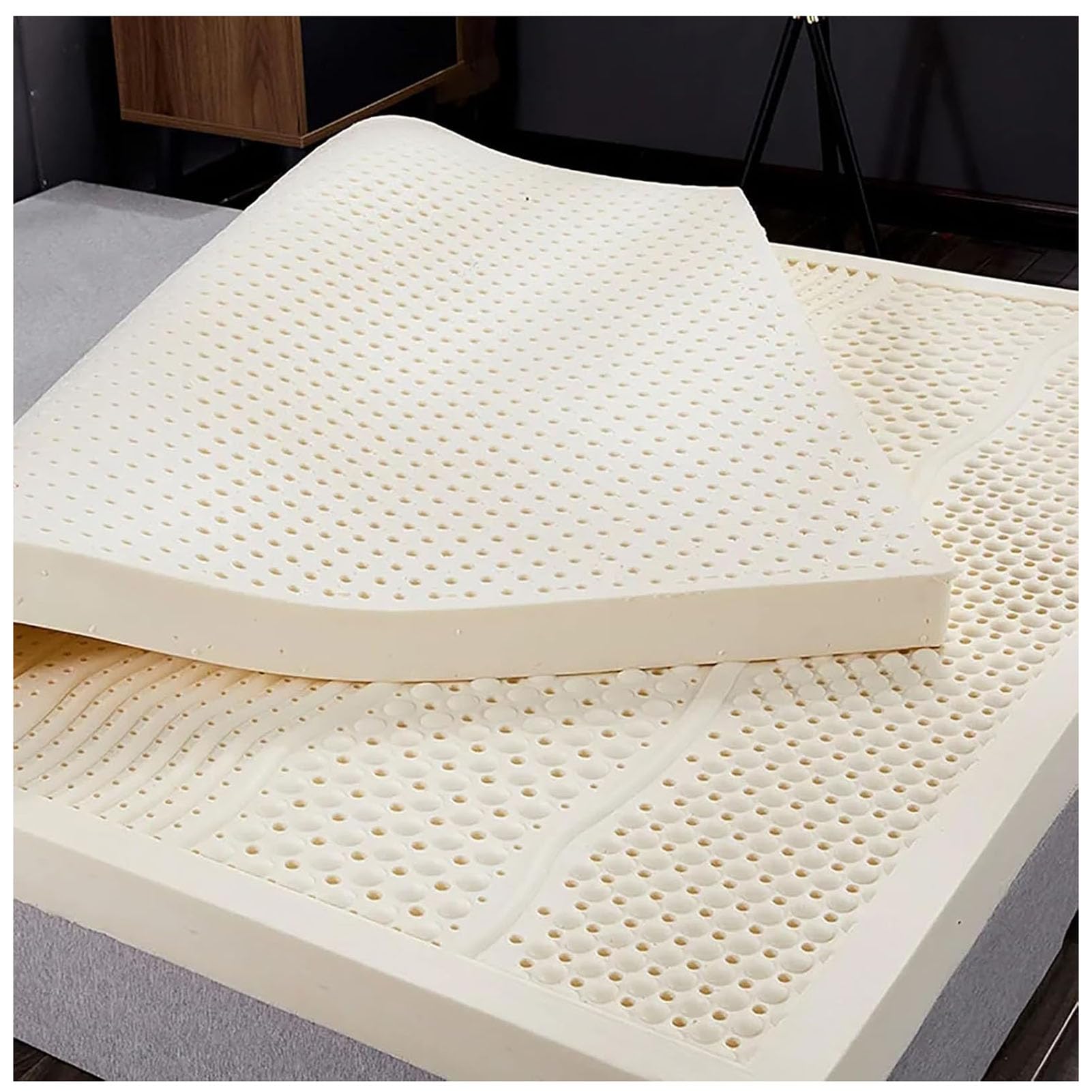 Matelas latex naturel 99x190 rafraîchissant pour lit simple et dortoir