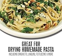 Vista 2 de Weston Estante de secado de pasta de bambú (53-0201), 10 brazos de secado, 16 pulgadas de alto, 14 pulgadas de ancho, se almacena plano