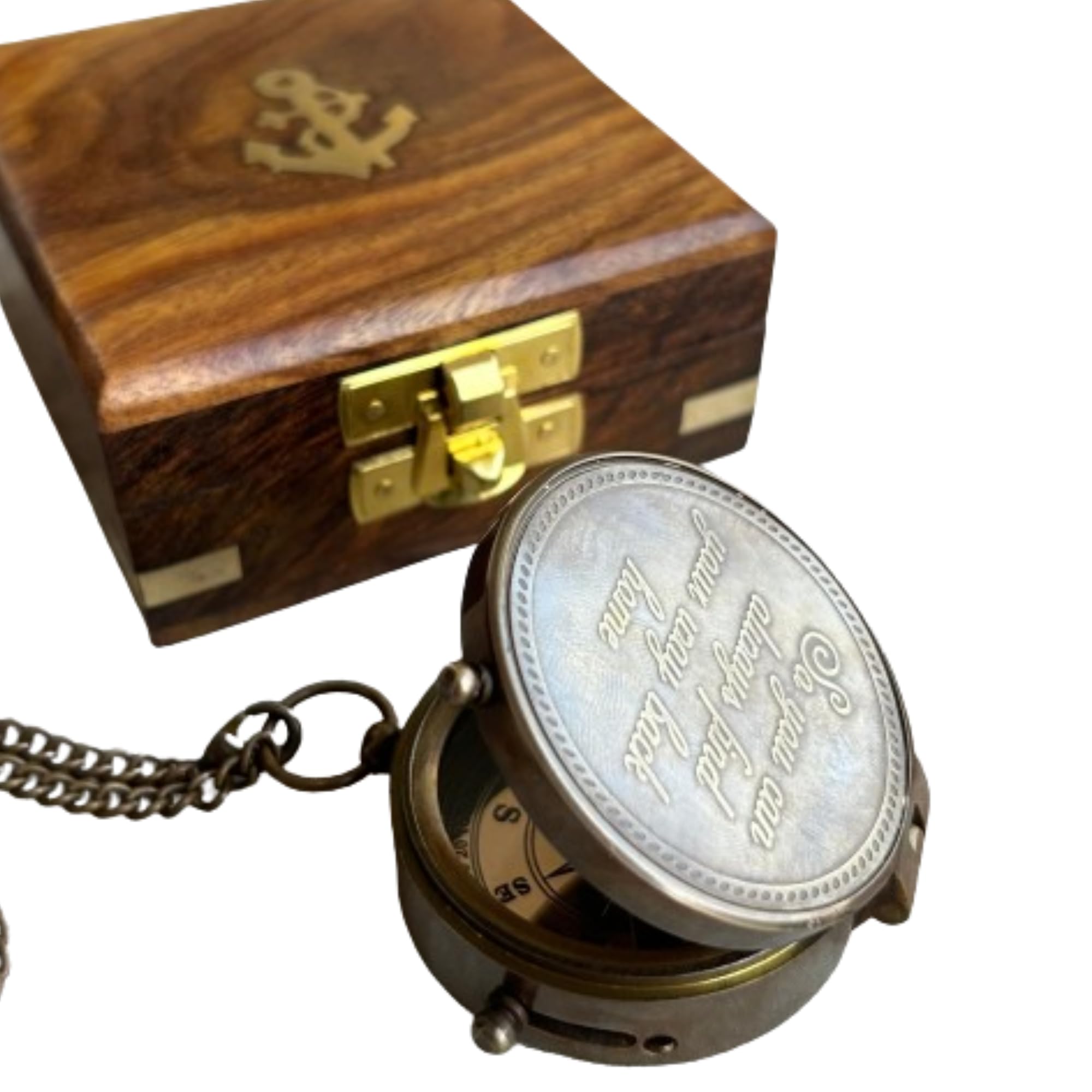 So You Can Always Find Your Way Back Home”, Camping Compass Engraved with Gift Compass for Birthday, Anniversary, Graduation Day, Husband -Inspirational Graduation Gifts for Him or Her, Son