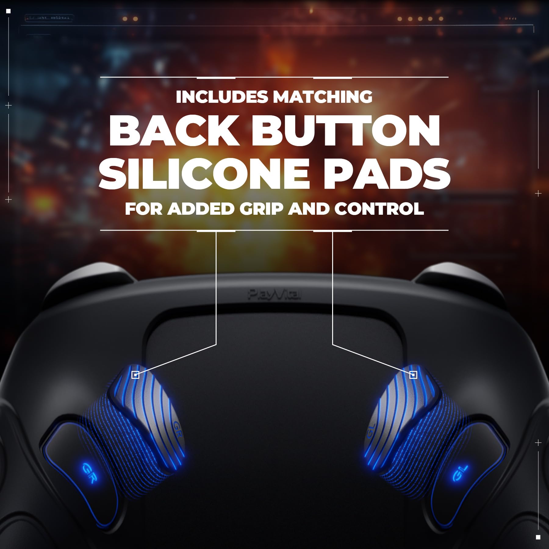 playvital Coque pour Switch 2 Pro Manette avec Cover Boutons Arrière & Capuchon Joystick & Autocollants,Housse Protection Silicone Étui pour Switch 2 Pro Controller Grip Anti-Chocs(Noir)