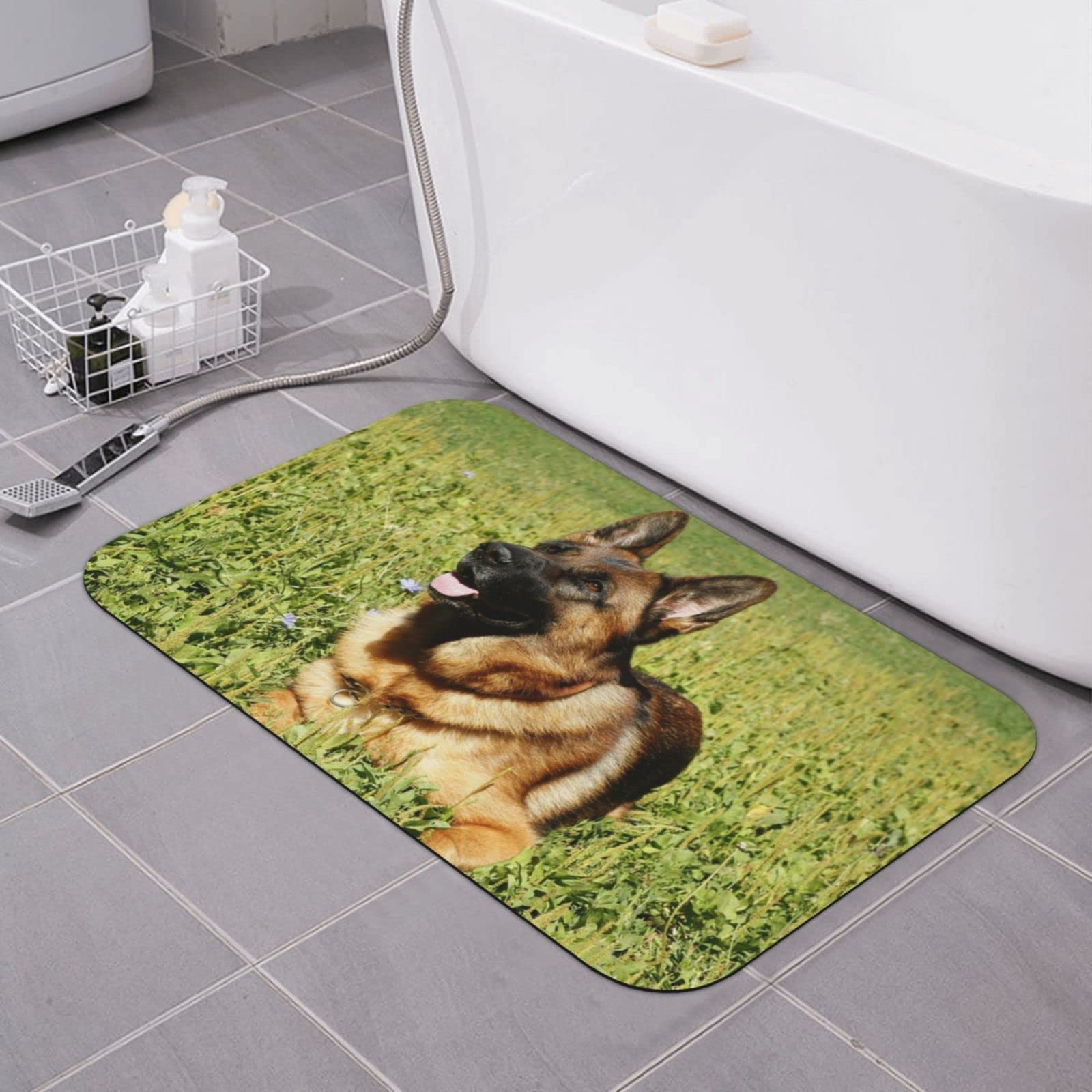 Tapis de bain Berger Allemand 40x60cm absorbant et antidérapant pour la douche