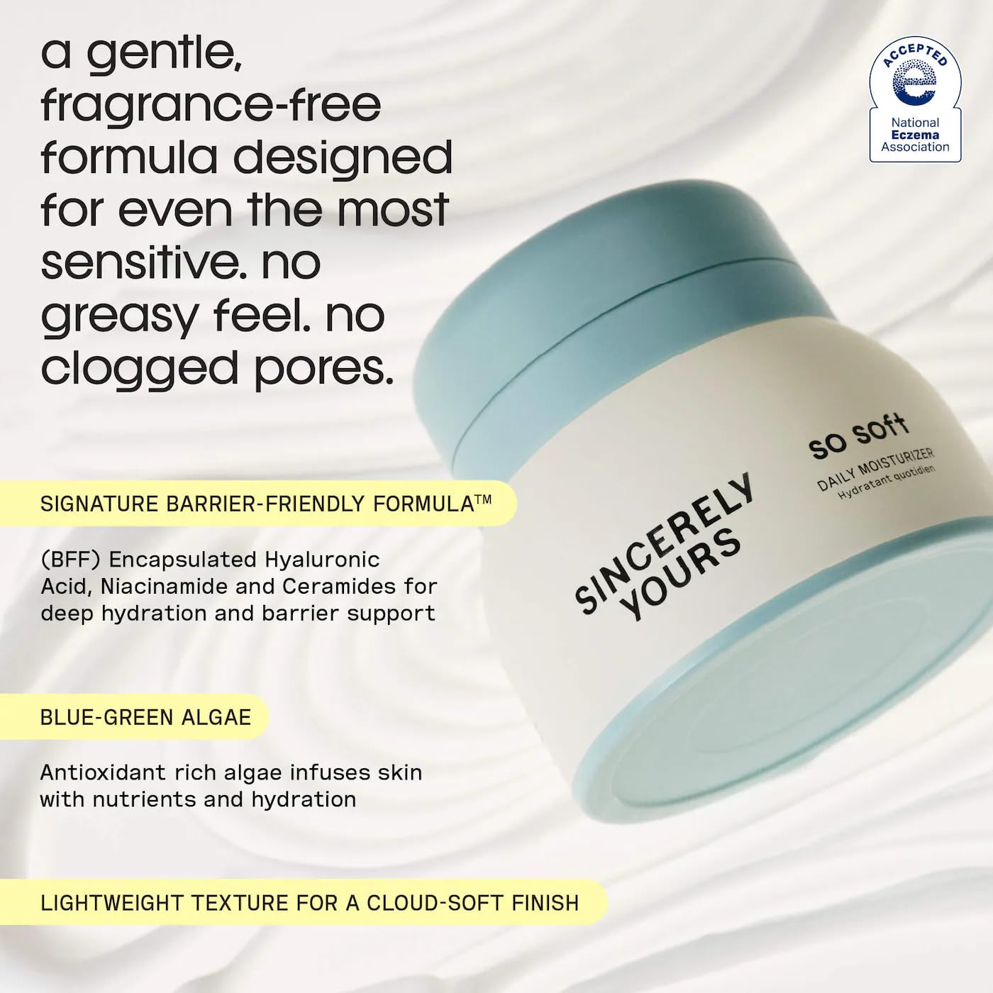 Sincerely Yours So Soft Daily Barrier Strengthening Lightweight Moisturizer with Hyaluronic Ceramides and Niacinamide 1.7 oz 50 ml product thumbnail 4