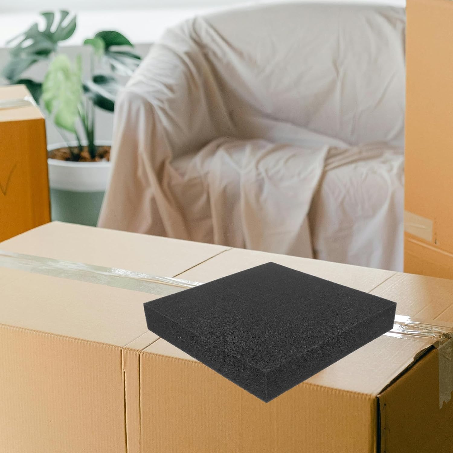 High-density Protective Foam Insert for Jewelry Boxes 240x240mm 40mm Thick Cushioning Padding Case Foam Inserts for Packaging Shipping Equipment Protection