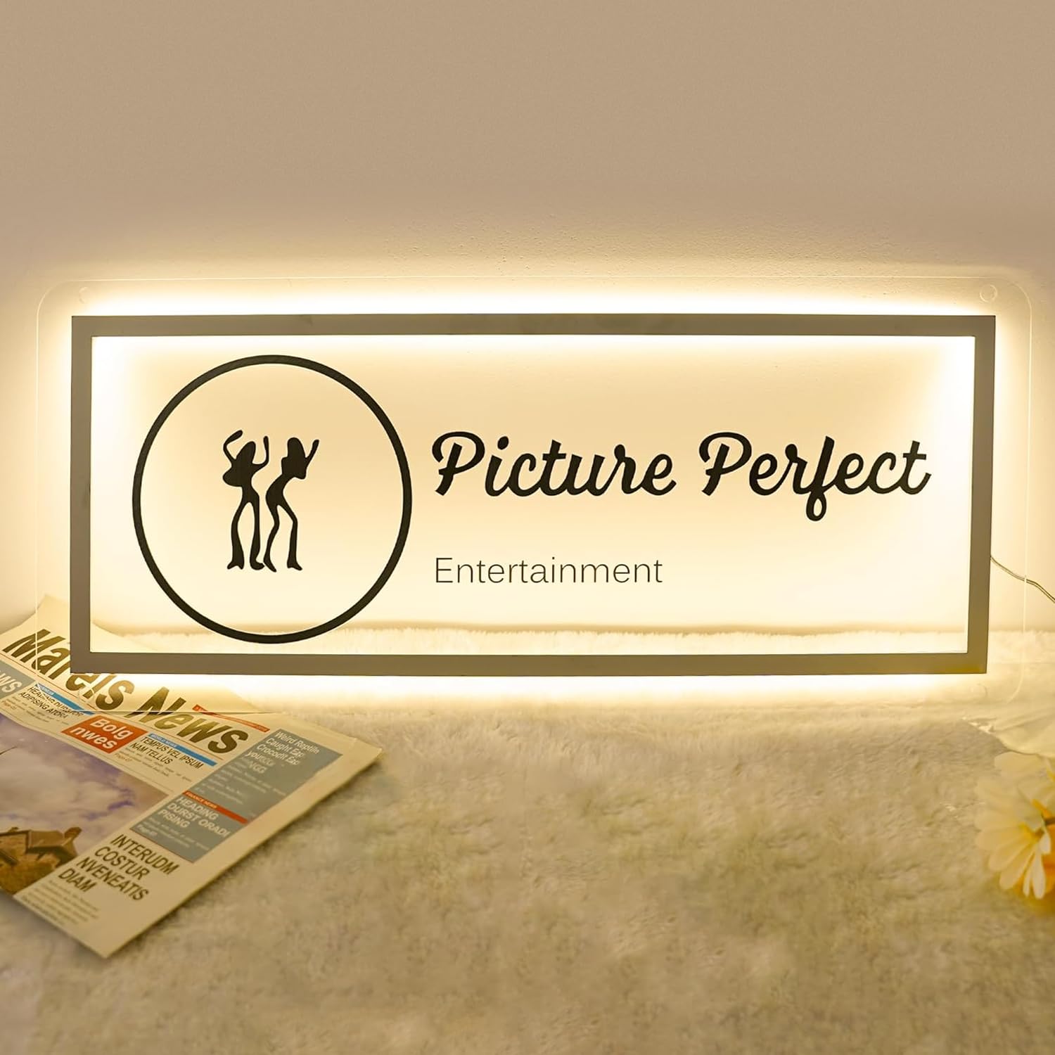 Custom Backlit Acrylic Logo Sign, Light Up Signs - Personalized Illuminated Logo Sign with Floating Acrylic Design for Retail Stores, Restaurants,