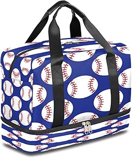 Bolsa esportiva de beisebol com estampa esportiva de viagem para mulheres meninas grande bolsa de fim de semana bolsa de mão bolsa de bagagem bolsa esportiva bolsa de ginástica para viagens férias acampamento