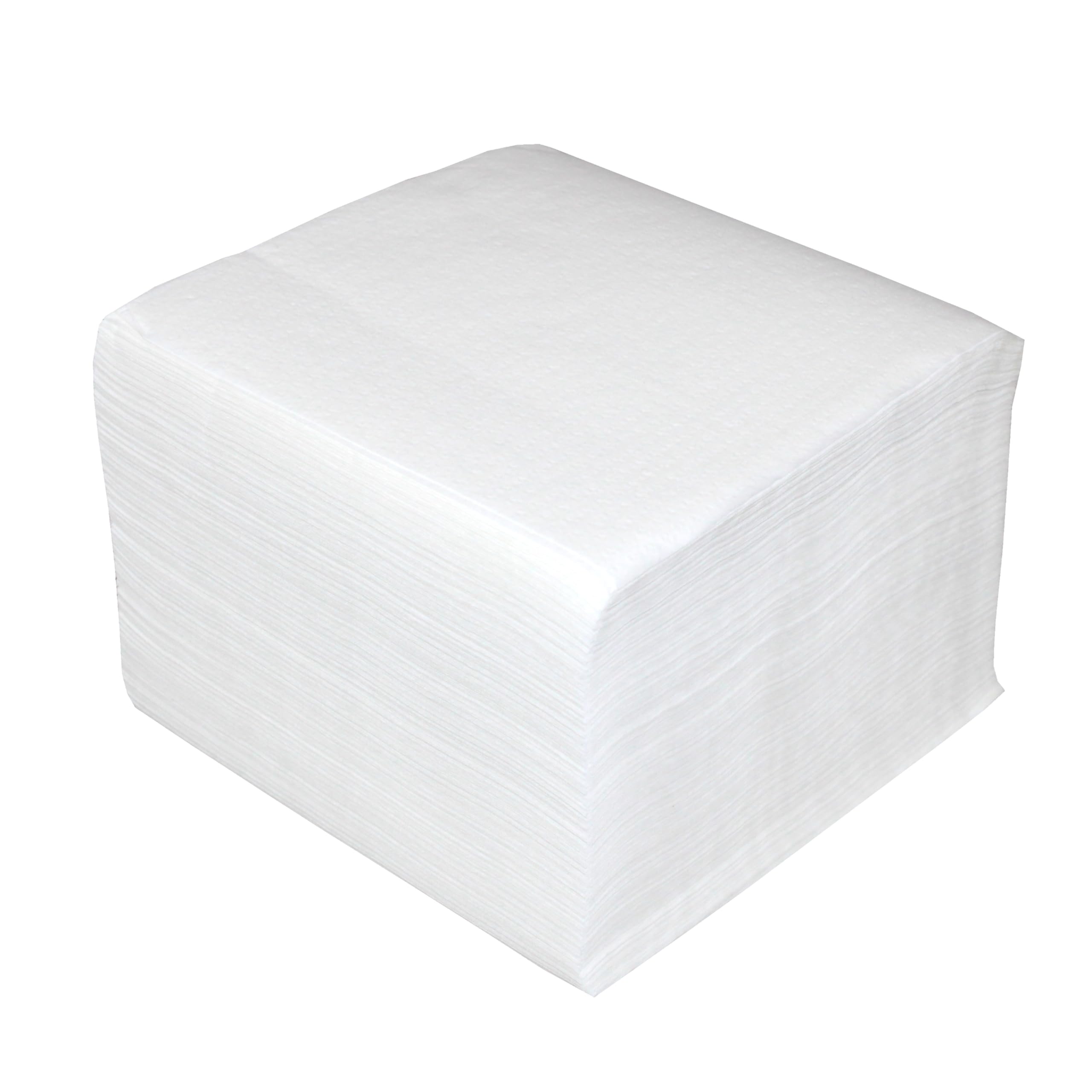 4500 weiße geprägte Servietten | 1/4 Falzung | 33 x 32,5 cm | 1-lagig | Zellstoff | 9x500 Stück im Karton | quadratisch | gefaltet: 16x16 cm| Huchtemeier