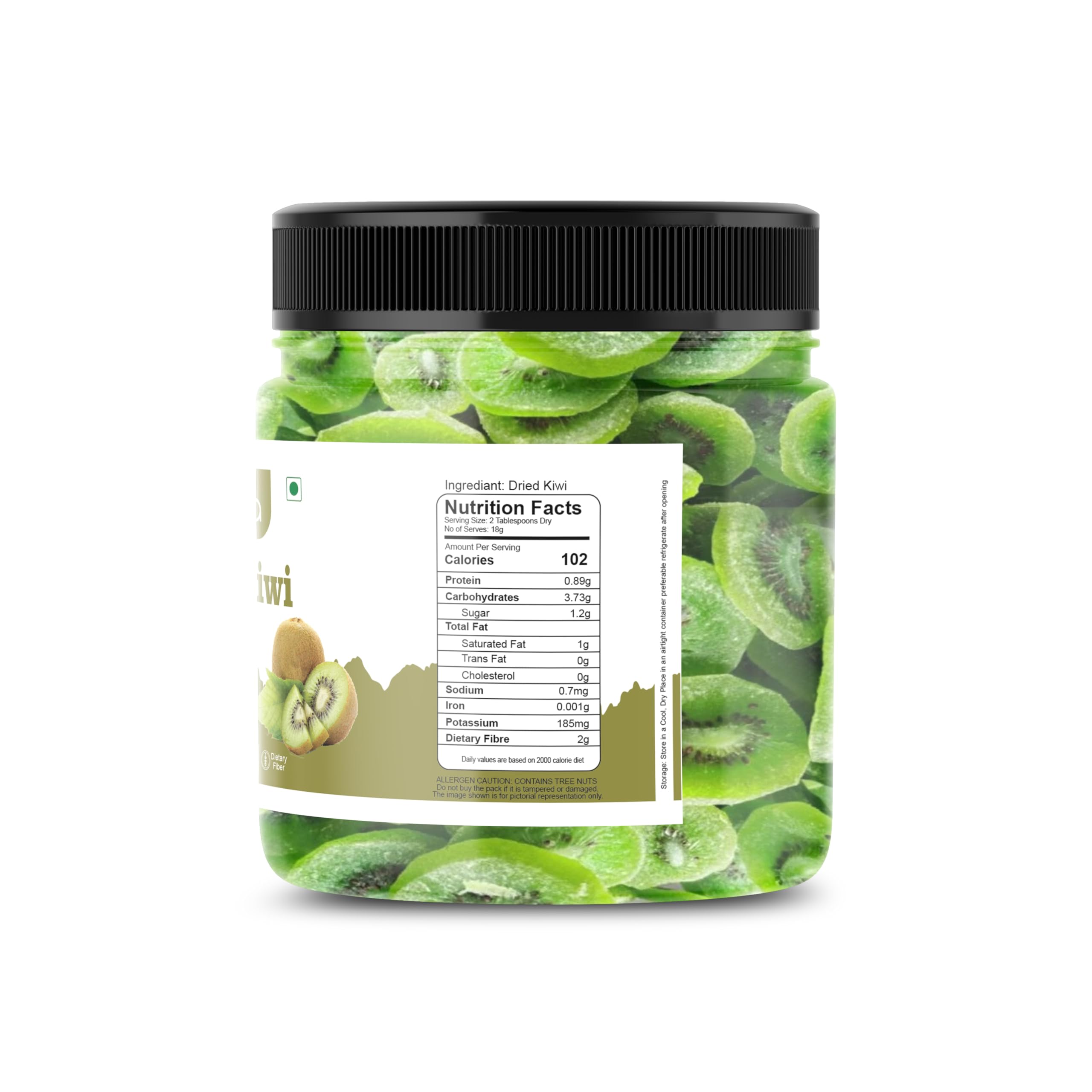 NUTANA DRY FRUITS & MORE Dried Kiwi | Premium Dried Kiwi Slices | Natural Fruit Snacks | Dry Fruit without Sugar, Rich in Vitamins & Minerals | Nutritious Fruit Snack | 1kg - Image 2 thumbnail