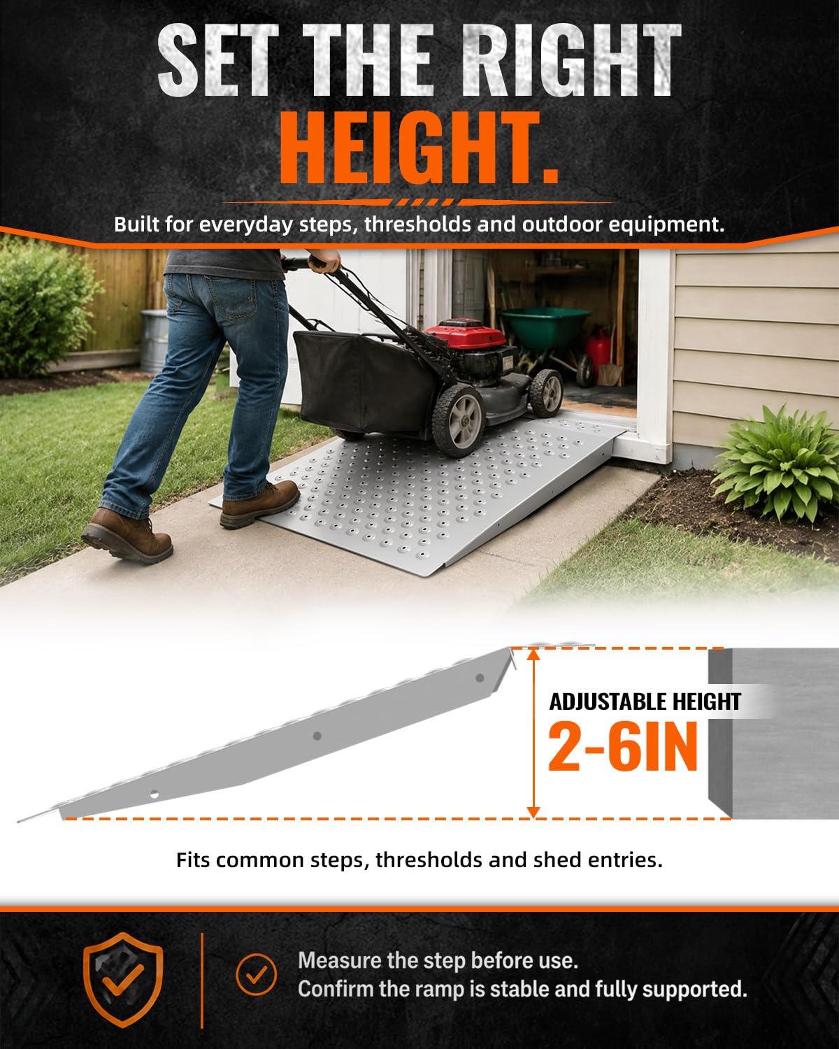 Heavy-Duty Shed Ramps - 1500lbs Capacity -5