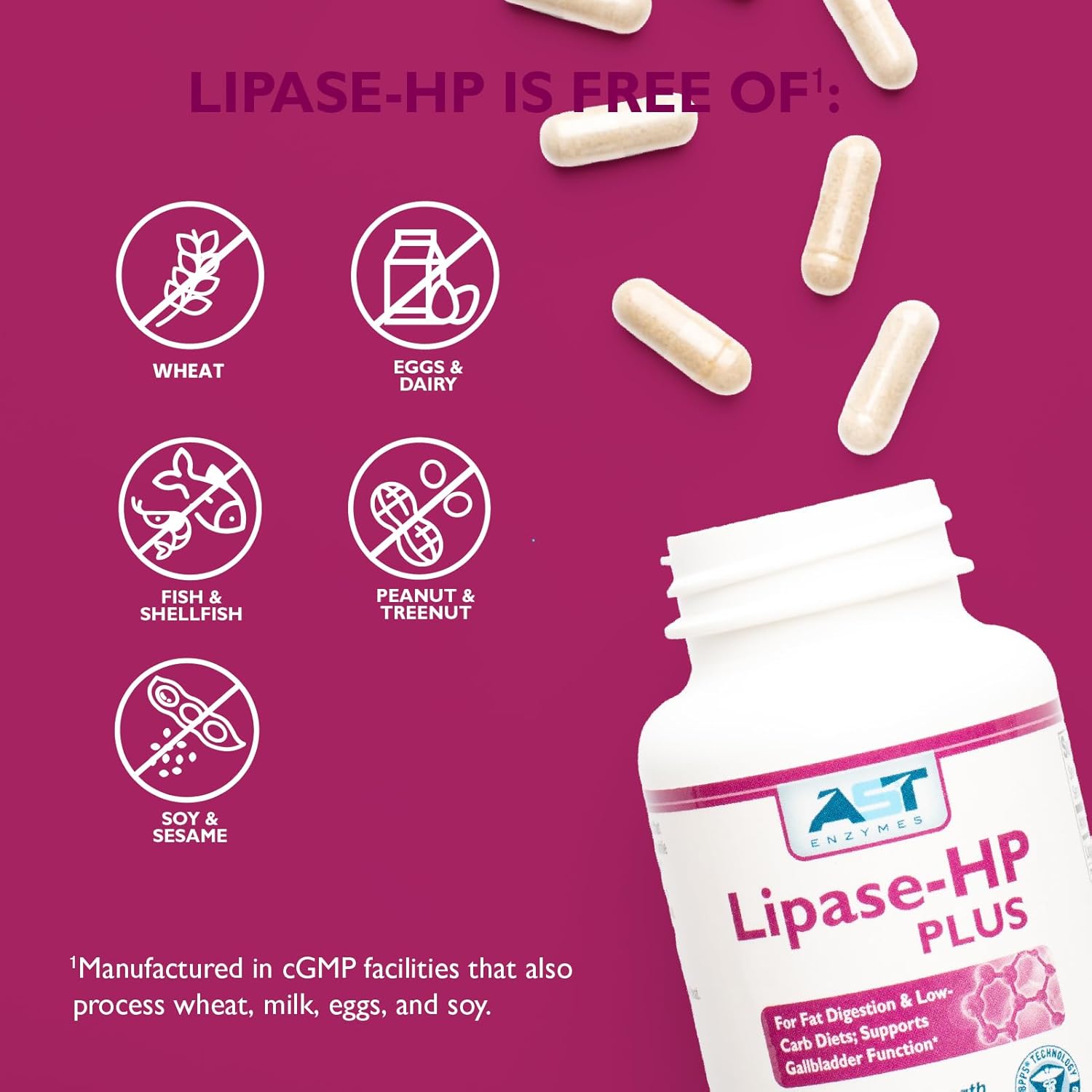 AST Enzymes Lipase-HP Plus – 90 Vegetarian Capsules - Digestive Enzymes for Fatty Foods – Keto Diet Digestive Enzyme Formula - Image 7