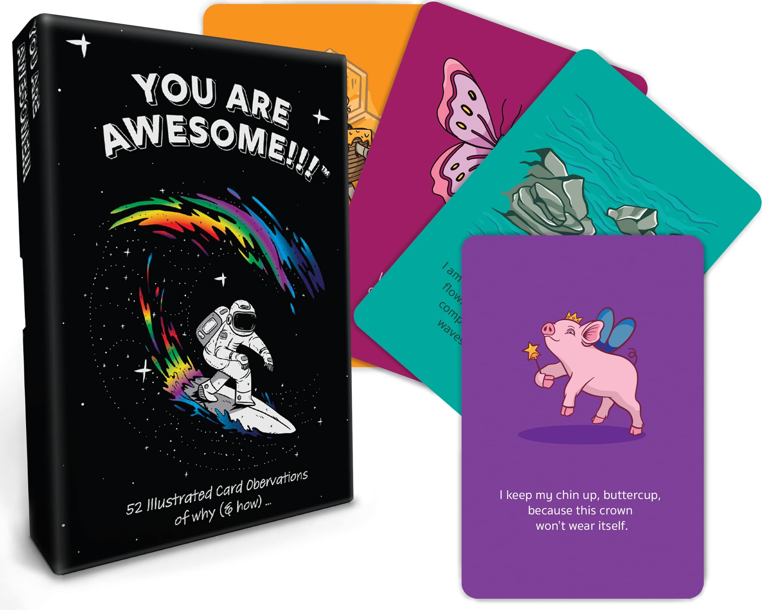 Positive Affirmation Cards 52 Fun confidence building messages for reflection of why you are an awesome human, and those around you! Spread these positive affirmations!