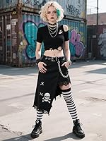 Vista 47 de Zando Paquete de 6 calcetines de algodón para mujer, por encima de la rodilla, calcetines a rayas para botas y calentadores de piernas para uso 6